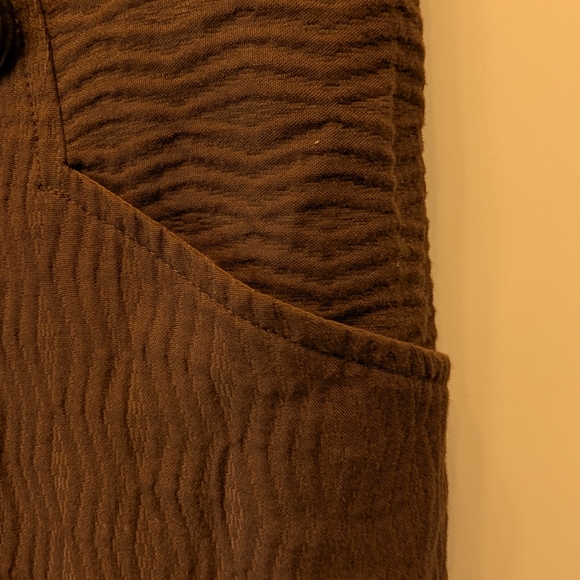 Milly of New York Brown Textured Halter Double Breasted Mini Dress Size 2 - Picture 7 of 14